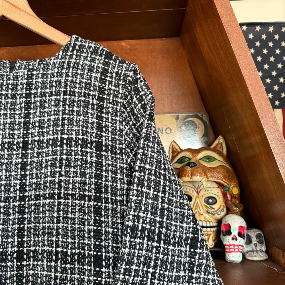 Mido - Me Sense - Black and White Tweed Dress - Women’s Small